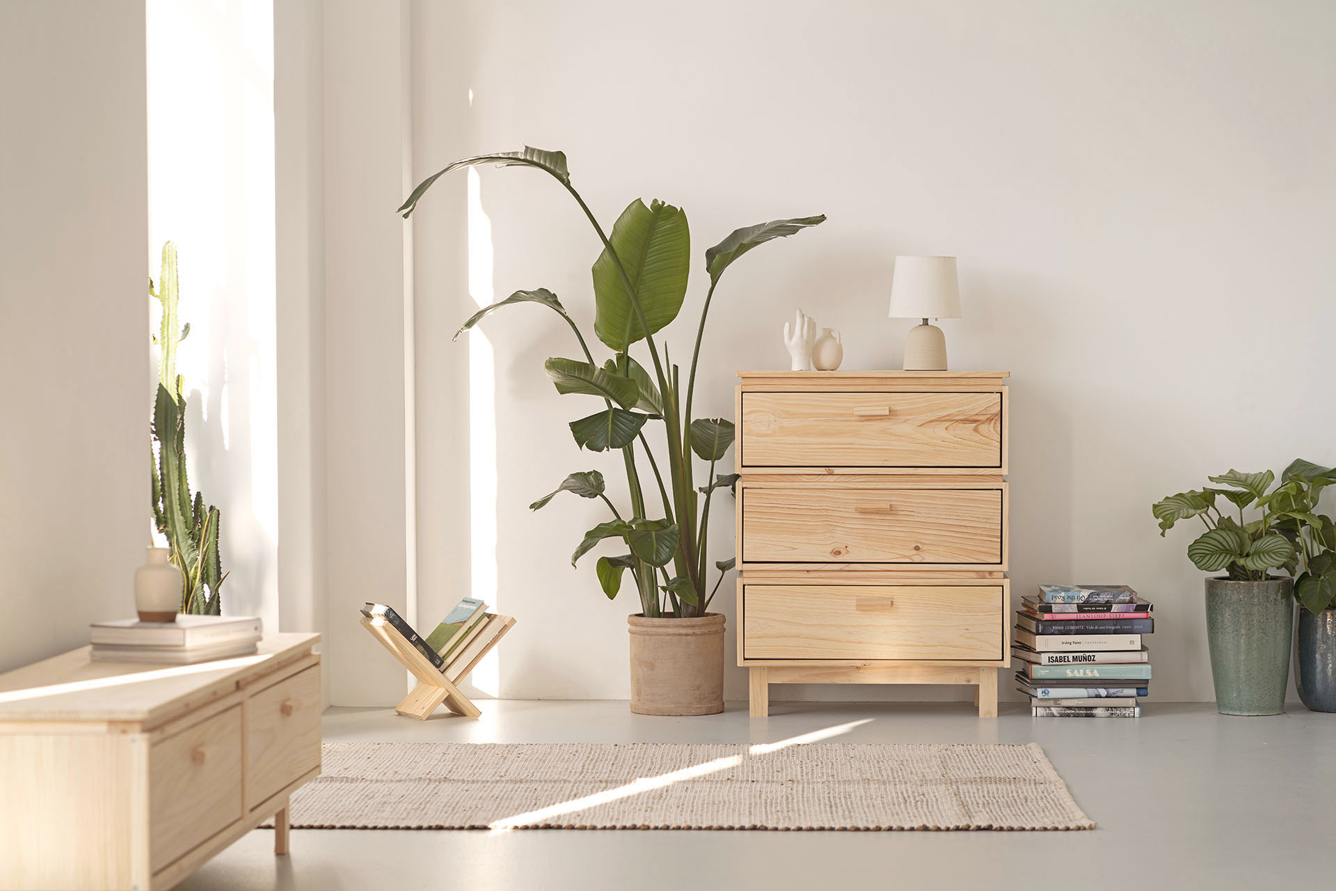 Imagen de ambiente 1 para:Cajonera pequeña de madera natural